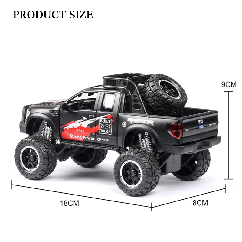 1:32 Ford Raptor F150 пикапа брелок для автомобильных ключей модель отступить литья под