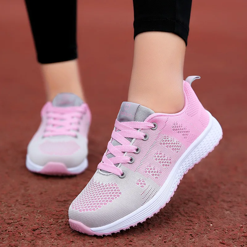 

Sneakers Women Shoes Flats Casual Ladies Shoes Woman Lace-up Mesh Light Breathable Shoes K10738