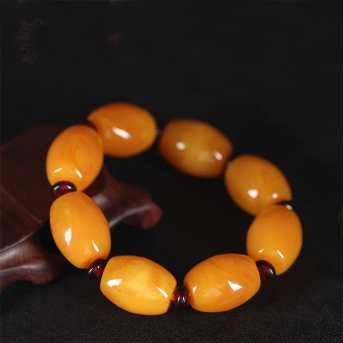 

Натуральный Балтийский Янтарный эластичный браслет для мужчин и женщин, браслет с драгоценными камнями, модные ювелирные изделия, оригинал...