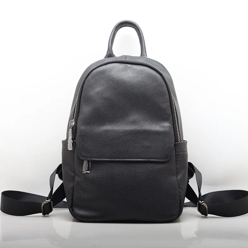 

Fashion Genuine Leather Women Backpack High Quality Ladies Bagpack Casual Travel Bag Top Selling Black School Bags For Girls
