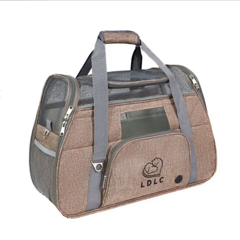 Переносная сумка-переноска для собак, рюкзак для домашних животных, дышащая сумка-мессенджер, переноска для кошек, Спортивная походная Сумочка для домашних животных, французский Бульдог - Color: as picture