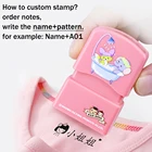 Детская печать с именем, индивидуальная печать с именем ученика, Детская Студенческая одежда, наклейка с именем, милый подарок с Монтессори