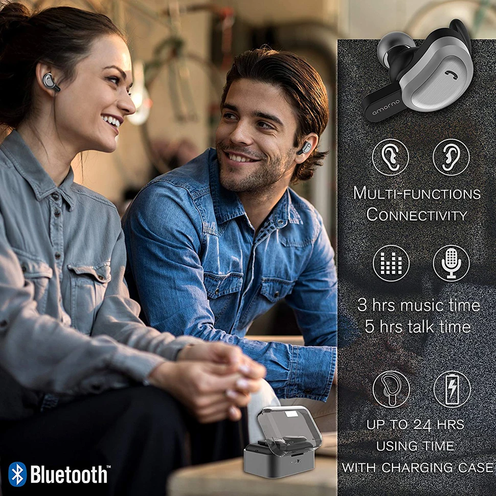 TWS Bluetooth наушники мини беспроводные наушники спортивные наушники с шумоподавлением гарнитура с зарядным устройством для телефона 2 комплекта