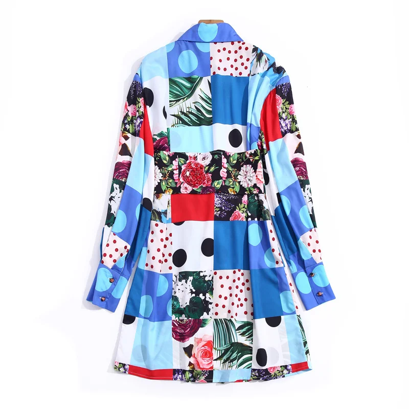 

Fashion Runway Designer Summer New Women'S Dress Elegant Holiday Gorgeous Beach Style Diamond Belt Print Mini Shirt Dresses
