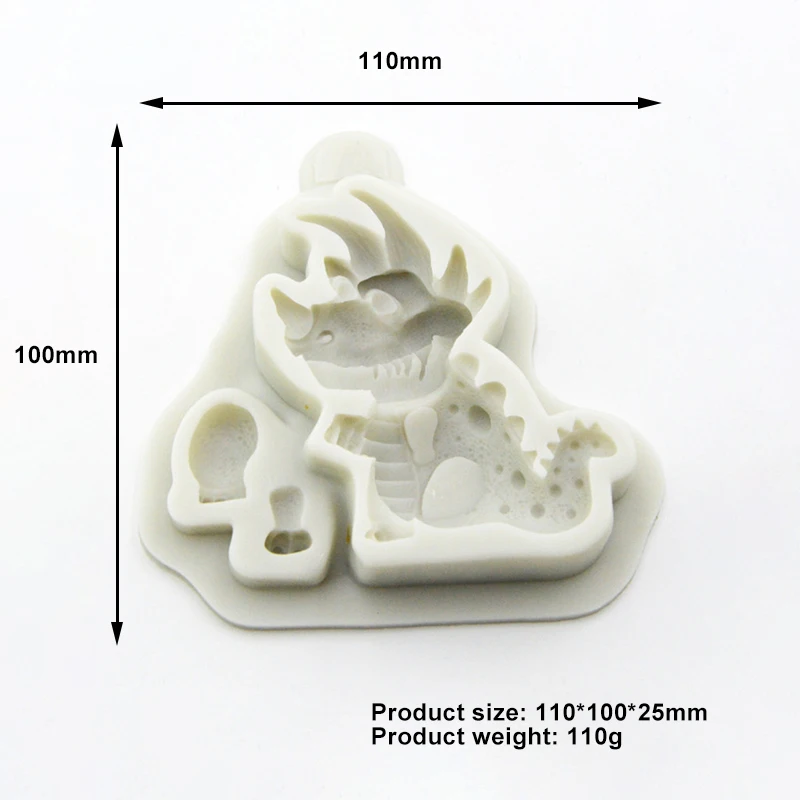 Новый мультфильм Динозавр силиконовая форма для кексиков Fondant mold инструмент