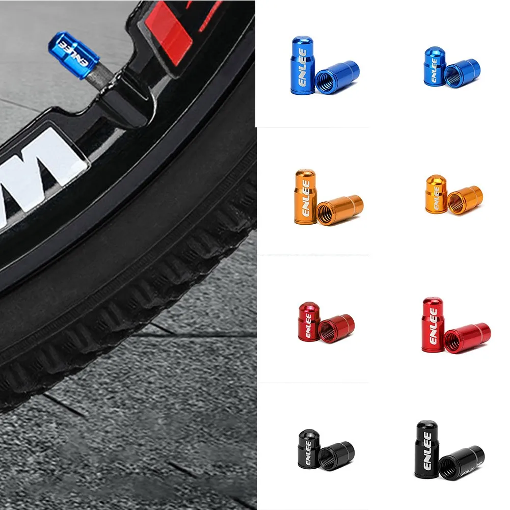 

2pcs Bicycle Tire Valve Cap Bike MTB Road Aluminum Alloy Inner Tube Valve Cover AV/FV Multi-colors Cycling Bicycle Accessories