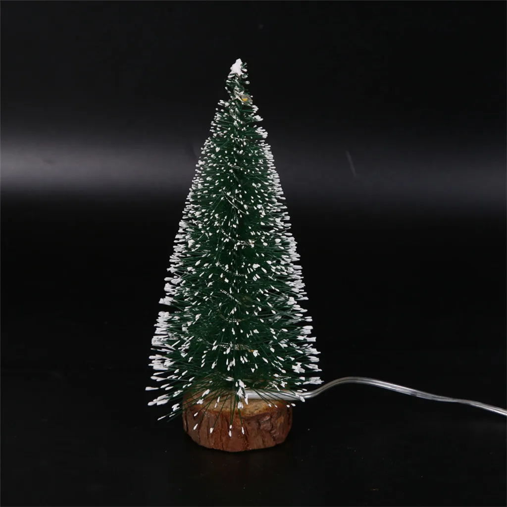 1pcs Led Light Mini Artificial Christmas Trees Decorations Festival Tabletop Miniature Snow Frost Xmas Tree Decor S/m/l/xl |