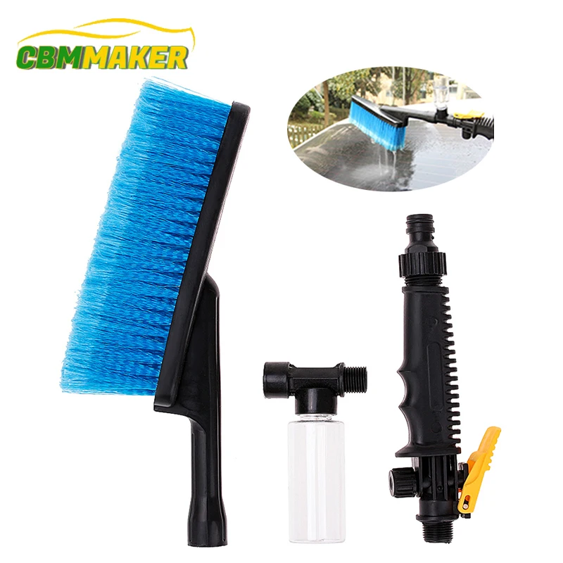 

Retractable Long Car Wash Brush Auto Exterior Handle Water Flow Switch Foam Bottle Car Cleaning Brush Tools Auto Washer