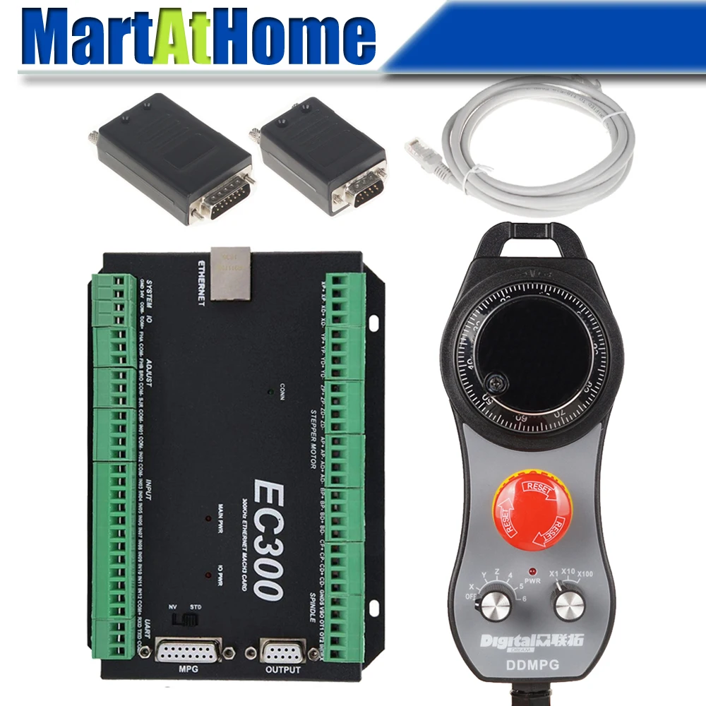Ethernet 3/4/5/6 Axis Mach3 CNC контроллер движения набор 300 кГц с подвеской MPG поддержка