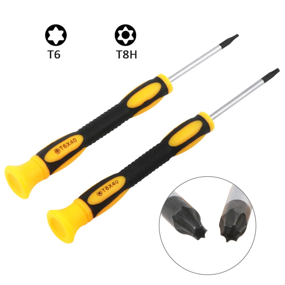 Torx T6 и T8H безопасности отвертка с 19 шт. Запасные Винты для Xbox 360 One ремонта