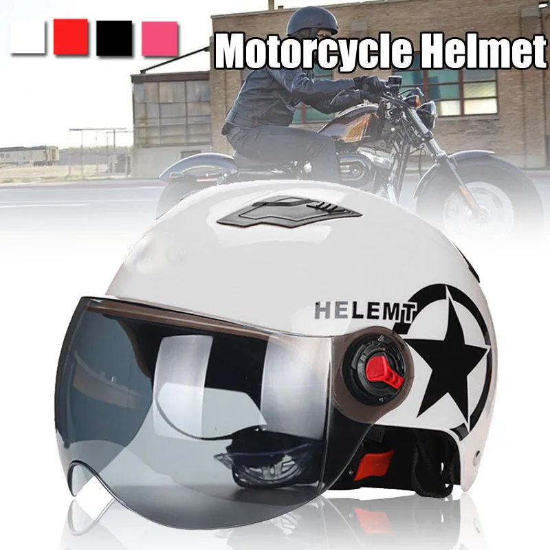 Motorcycle Helmet Scooter Bike Open Face Half Baseball Cap Anti-UV Safety Hard Hat Motocross Multiple Color Protect | Автомобили и