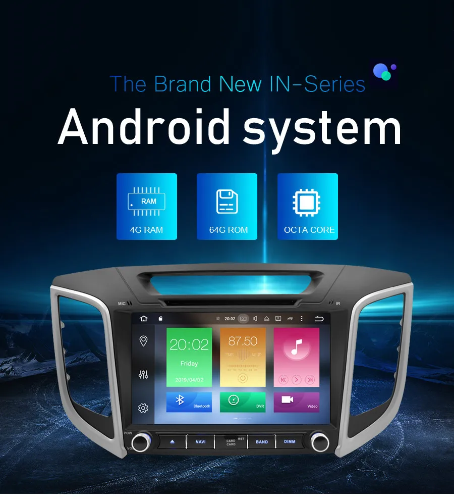 Android 9,0 Автомобильный DVD Радио gps навигатор плеер для hyundai Creta ix25 Мультимедиа Стерео Wi-Fi головное устройство