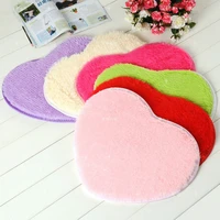 pure heart shaped thick bathroom carpet for living room anti slip bath mat cushion ornaments home decor bathroom accessories