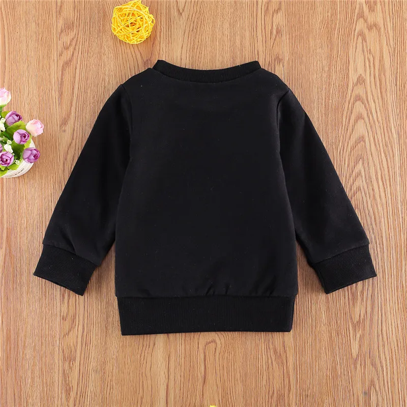 Baby Boy Letter Printed Long Sleeve Sweatshirt 0-3T Newborn Infant Toddler Kids Children Sping Fall Casual Cotton Crew Neck Tops
