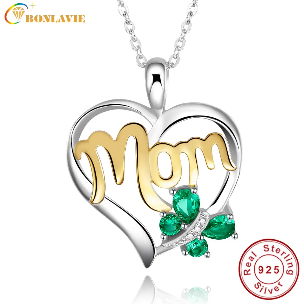Ожерелье из серебра 925 пробы с надписью Mom | Украшения и аксессуары