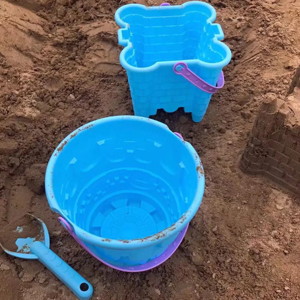 

2pcs Sandcastle Molds Sand Castle Beach Bucket Kids Outdoor Summer Toys