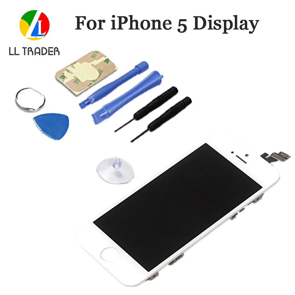 LL TRADER 5 шт. протестированный AAA дисплей Pantalla для iPhone 5S запасной экран ЖК сенсорный