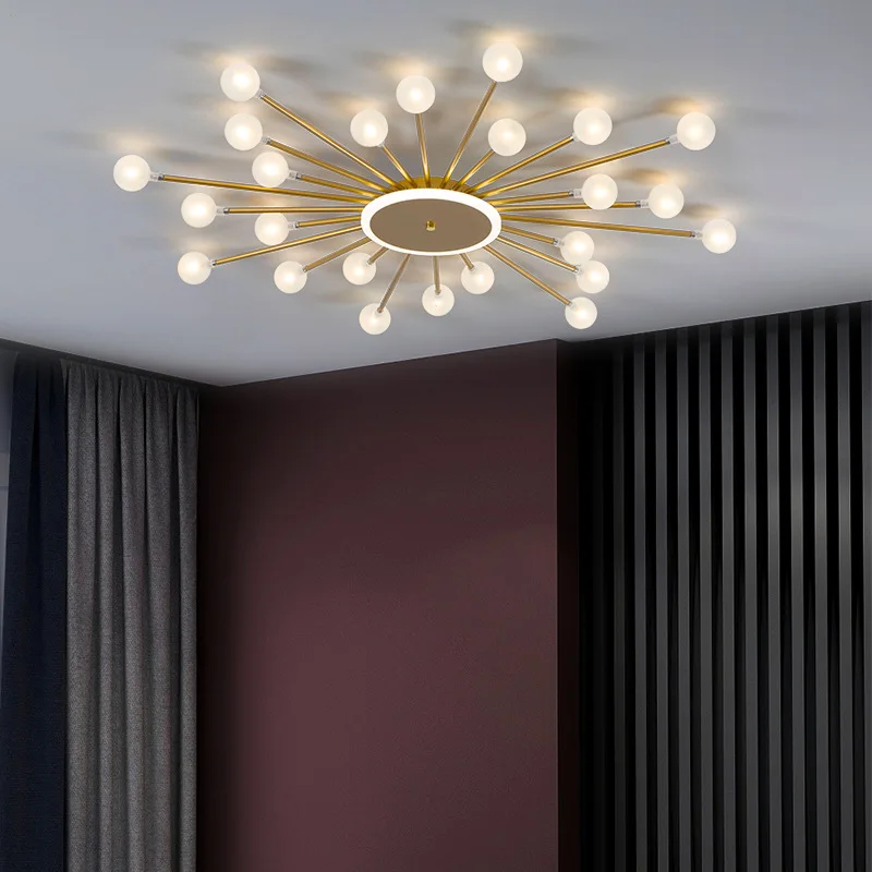 

Energy Saver-Led Ceiling Chandelier For Living Room Bedroom Home light Ball Glass Shade Modern Led Lamp Lighting Chandeliers