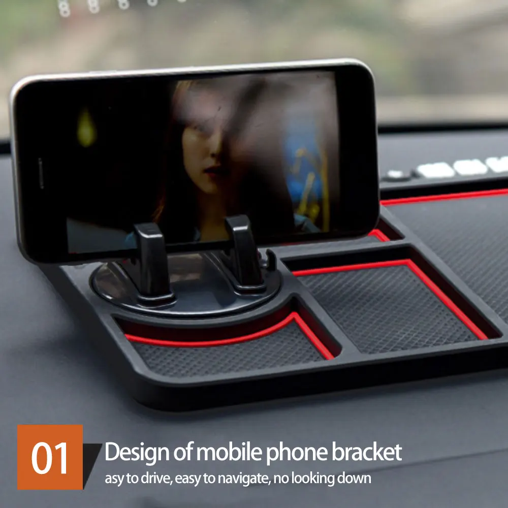 

Car Dashboard Anti-Slip Mat with Cell Phone Number Silica Gel Auto GPS Phone Auto Car Accessories Non-slip Pad for Paper Towels