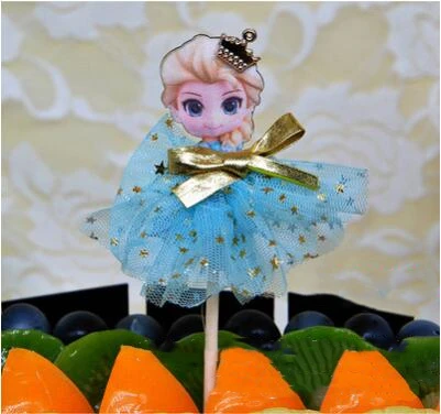 10X Принцесса Эльза юбка кекс Топ Юбка ручной работы торт украшение девушки день