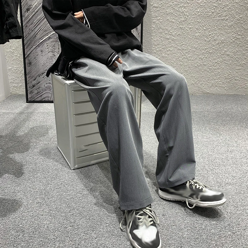 

Spring Men's Straight Suit Pants Loose Draping Pants Casual Suit Pants Fashion Korean Style Versatile Wide Leg High Street Pants