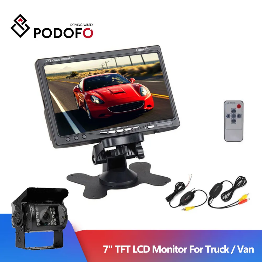 Автомобильная камера заднего вида Podofo водонепроницаемая с ночным видением ЖК