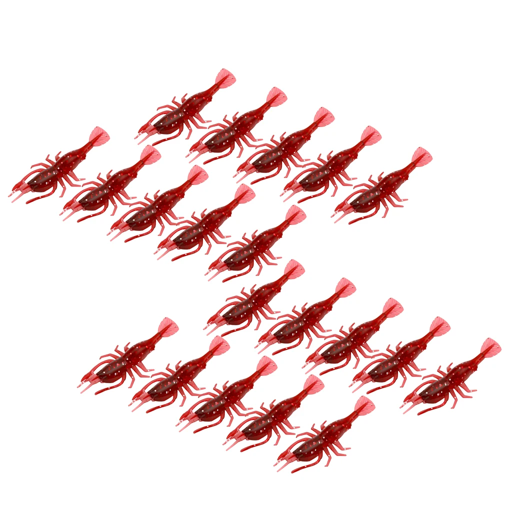 20x искусственная рыболовная приманка в виде креветки лобстера Мягкая червя