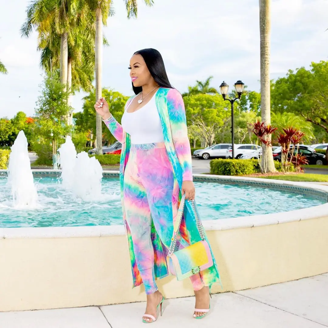 

Женский комплект из двух предметов, длинное пальто и обтягивающие леггинсы с галстуком