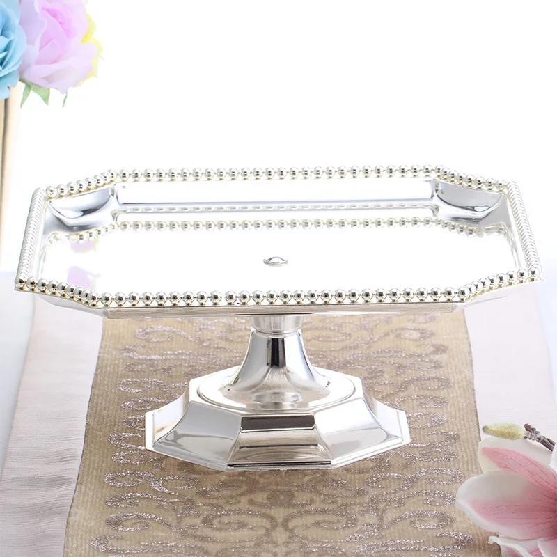 Новая квадратная подставка для торта серебристые металлические инструменты