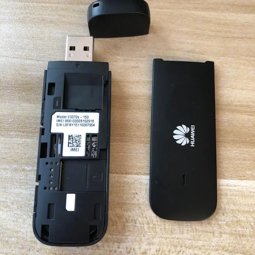 Разблокированный Huawei E3372 20 шт./лот Бесплатная доставка DHL модем черного цвета с