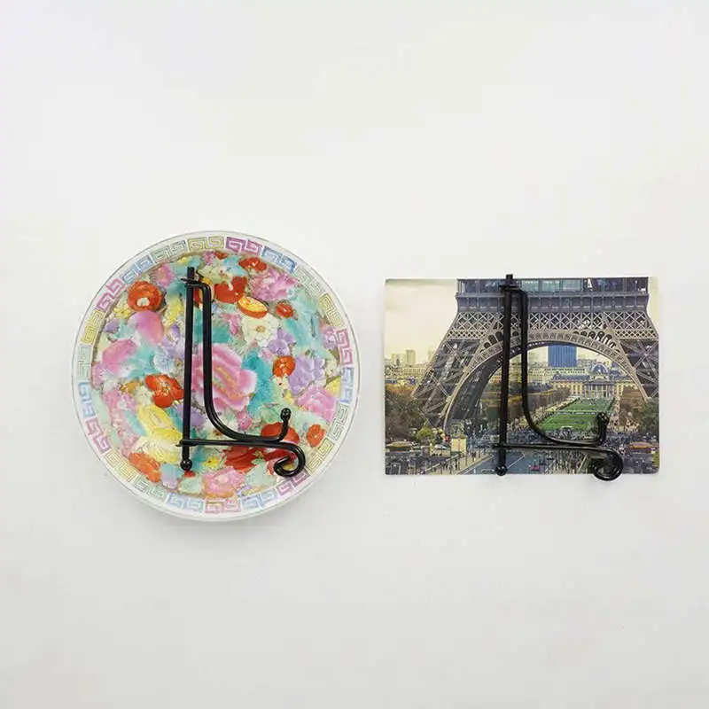 (2 упаковки) железная стойка дисплея черная мольберт пластина дисплей фото