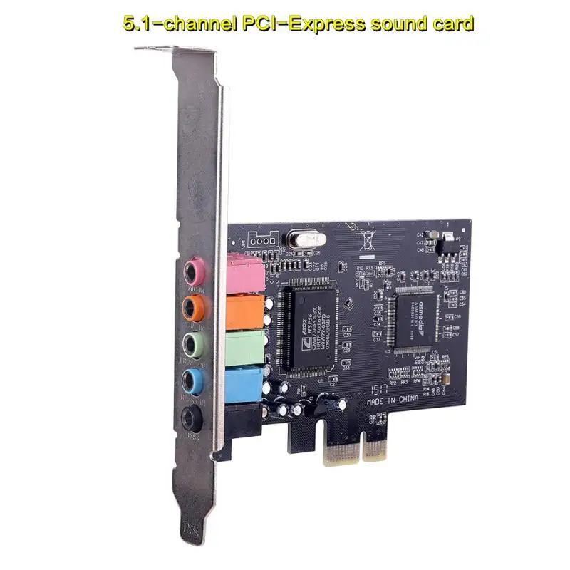 Звуковая карта PCIe PCI-E X1 CMI8738 чип 32/64 бит звуковая стерео 5 1 каналов настольная
