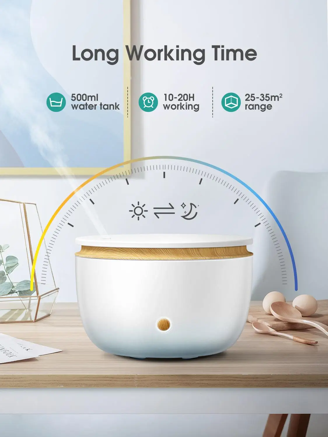 

GXDiffuser Smart Wifi Wireless Oil Diffuser Air Humidifier App Voice Control Aromatherapy Diffuser with Amazon Alexa Google Home