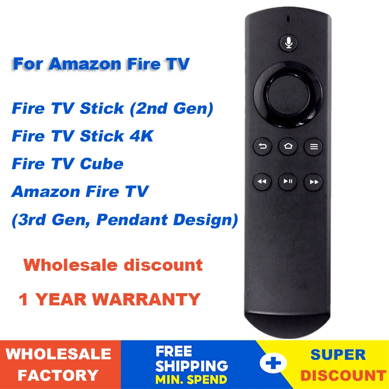 

Used Original PE59CV Remote Control For Amazon Alexa Voice Fire TV Stick Box Media DR49WK B High Quality Remoto