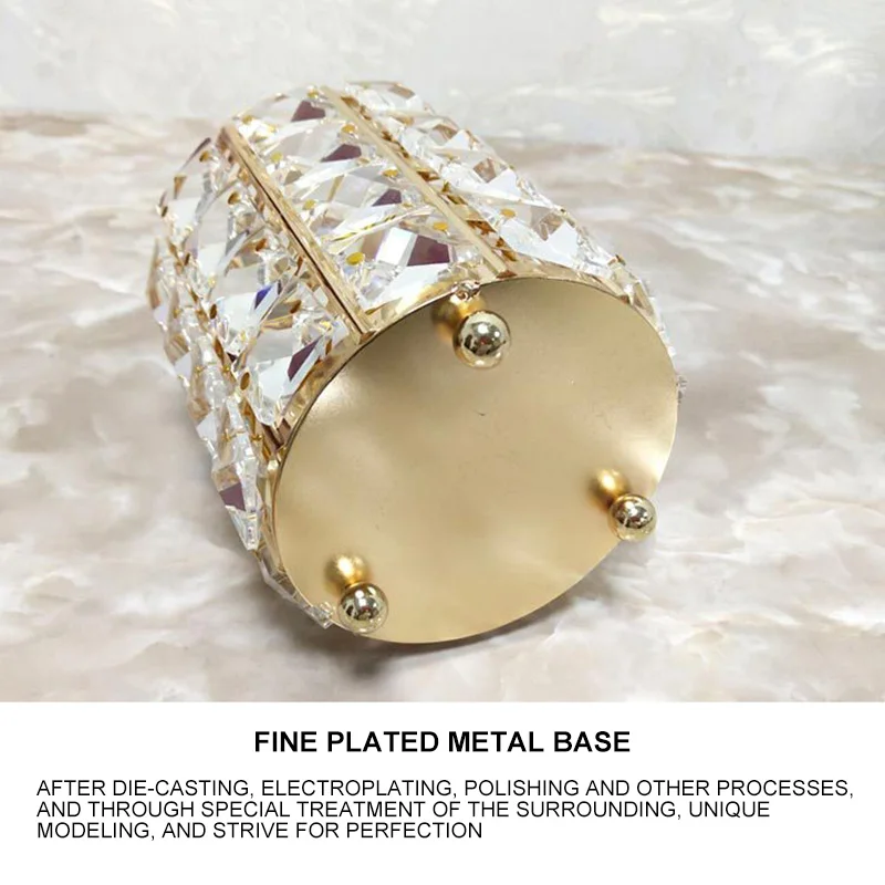 Новинка 2020 года блестящий металлический Хрустальный органайзер для хранения