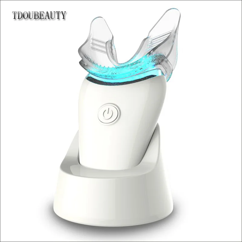 TDOUBEAUTY M-56 Home Hand-Held Professional Tooth Bleaching Device Blue Mini With LED Teeth Whitening Kit Free Gel Free Shipping