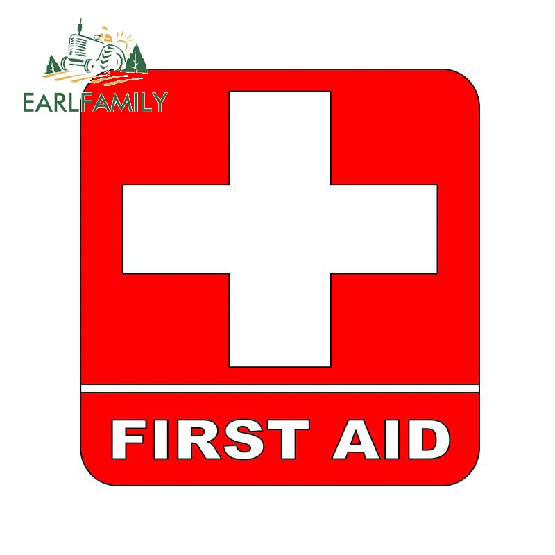 

EARLFAMILY 13 см x 12,5 см для первых вспомогательных средств, автомобильная наклейка s, водонепроницаемая наклейка, виниловый материал, устойчивая ...