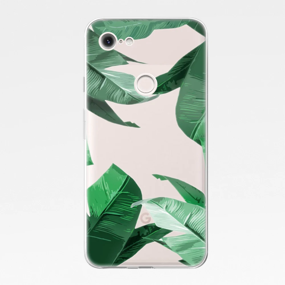 

Cartoon Plant Leaves Phone Case For Google Pixel 5 4a 4 3a 3 2 XL Soft Silicone TPU Cover for Pixel 5XL 4XL 3XL 2XL Coque Funda