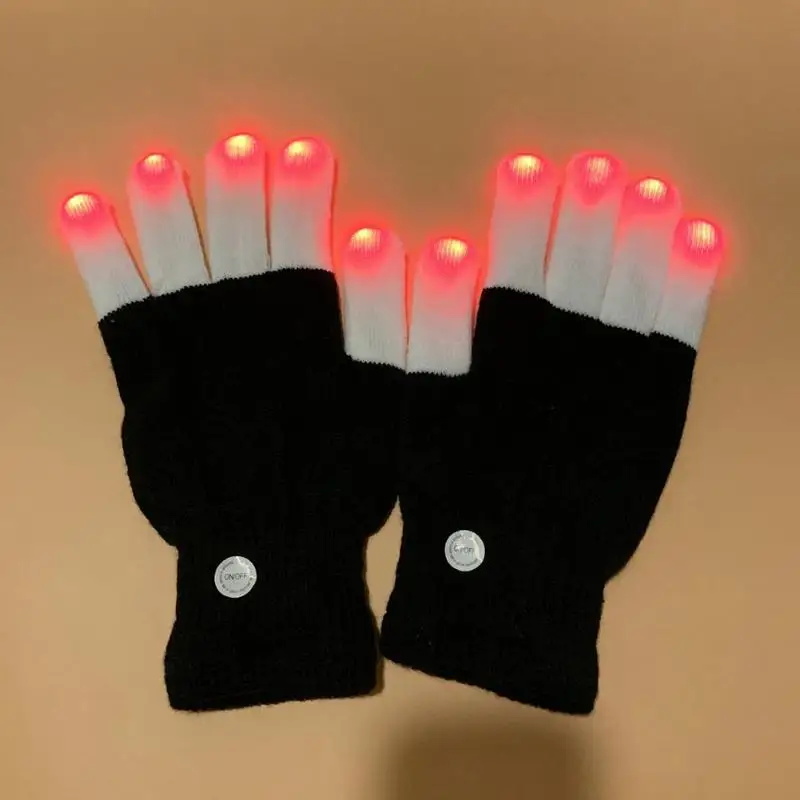 

LED Flashing Light Gloves Finger Luminous Gloves Work Exquisite Halloween Party Supplies Festival Decoration Accessories