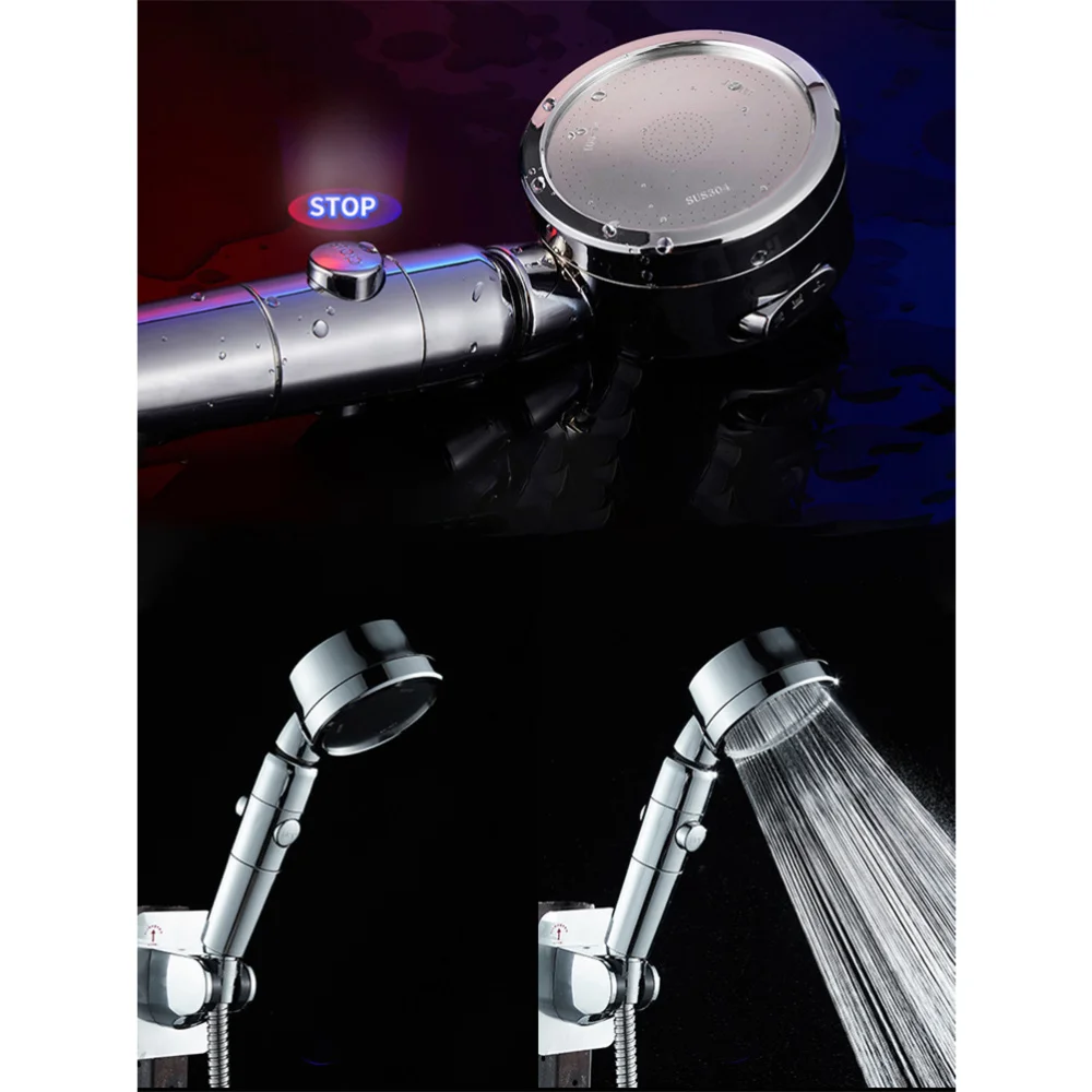 

Pressurized Set Handheld 3 Settings Rain Watering Nozzle Sprayer for Bathroom with Packing (Silver)