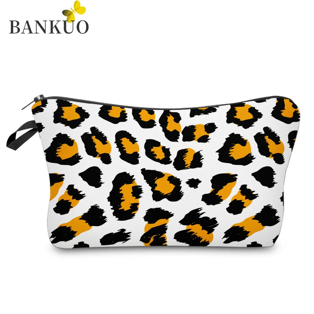 

BANKUO Fashion Women's Bags 3D Printed Leopard Cosmetic Bag Multifunctional Handbags for Women Daily Shopper Bag Makeup Bag C337