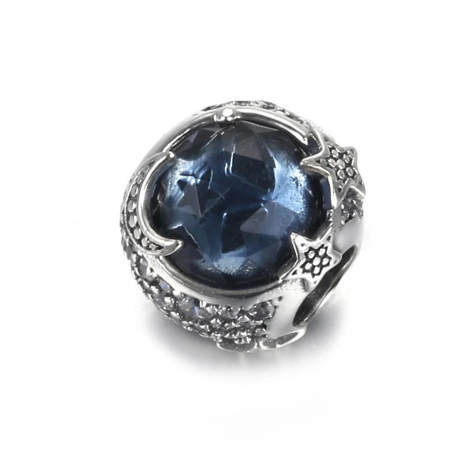 

Подлинный браслет из серебра пробы с блестящими звездами