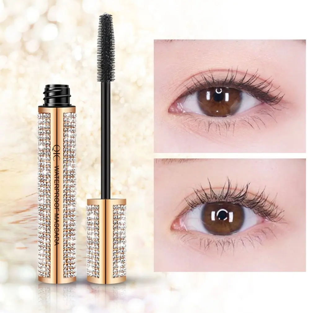 

Diamond Mascara Waterproof No Blooming Long And Thick Curling Mascara Silicone Brush Diamond Star Mascara