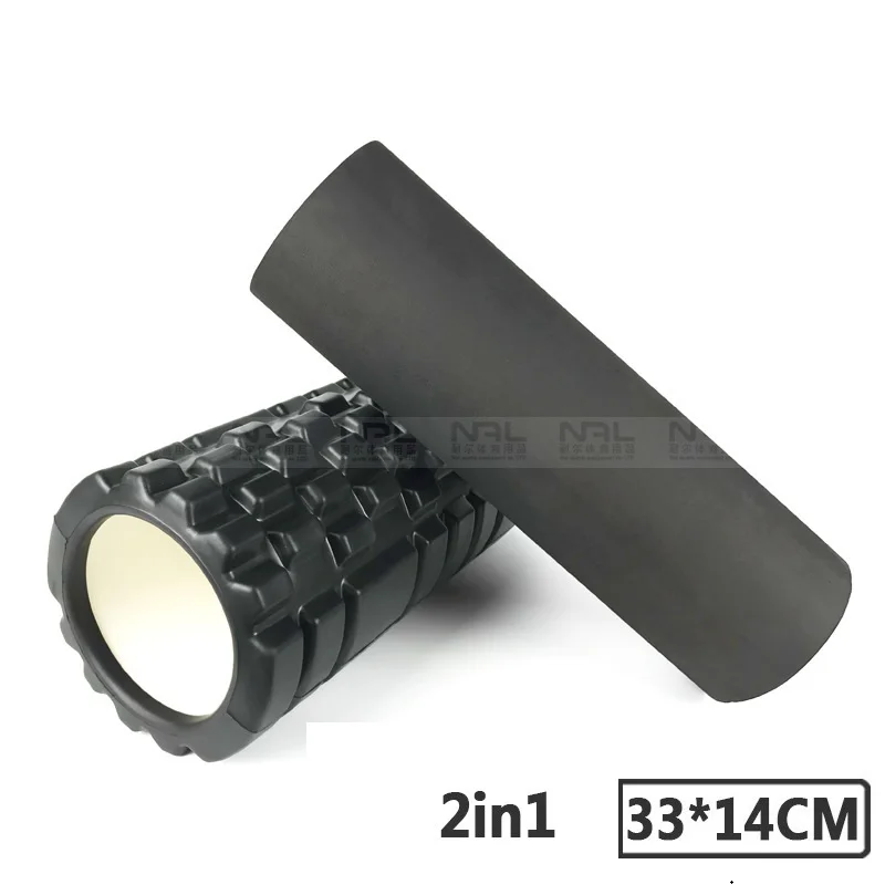 2в1 EVA полый твердый волк зубы фасции палка Фитнес Пилатес Йога Пена роликовые