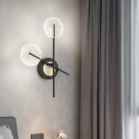 8w acrylic led wall sconce light fixture headboard lamp arms adjustable bedroom
