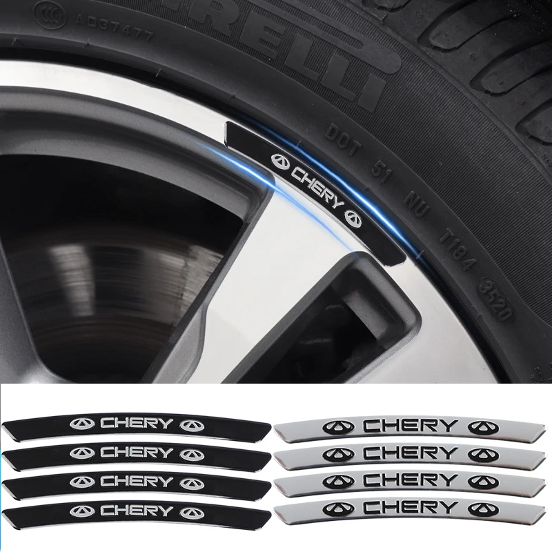 4X Aluminium Alloy Car Badge Wheel Stickers Auto Decoration Accessories For Chery Fulwin QQ Tiggo 7 3 5 T11 A1 A3 A5 Amulet - купить по