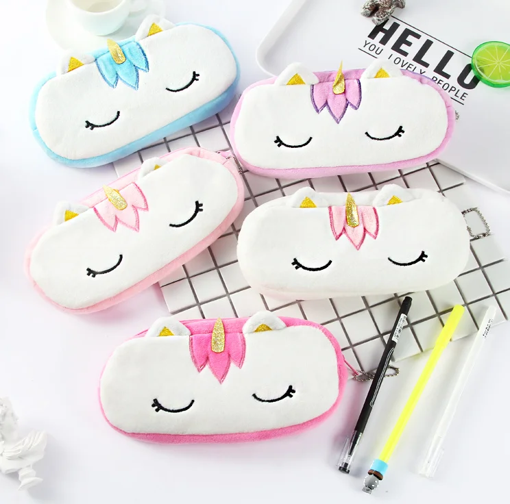 

20CM Plush Unicorn Plush Stuffed Doll Toy of Coin Pencil Bag Doll Unicorn Horse Plush Bag Toy Doll B1017