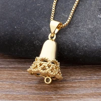 aibef new arrival gold color bells design chain choker necklace women children christmas gift party crystal jewelry accessories