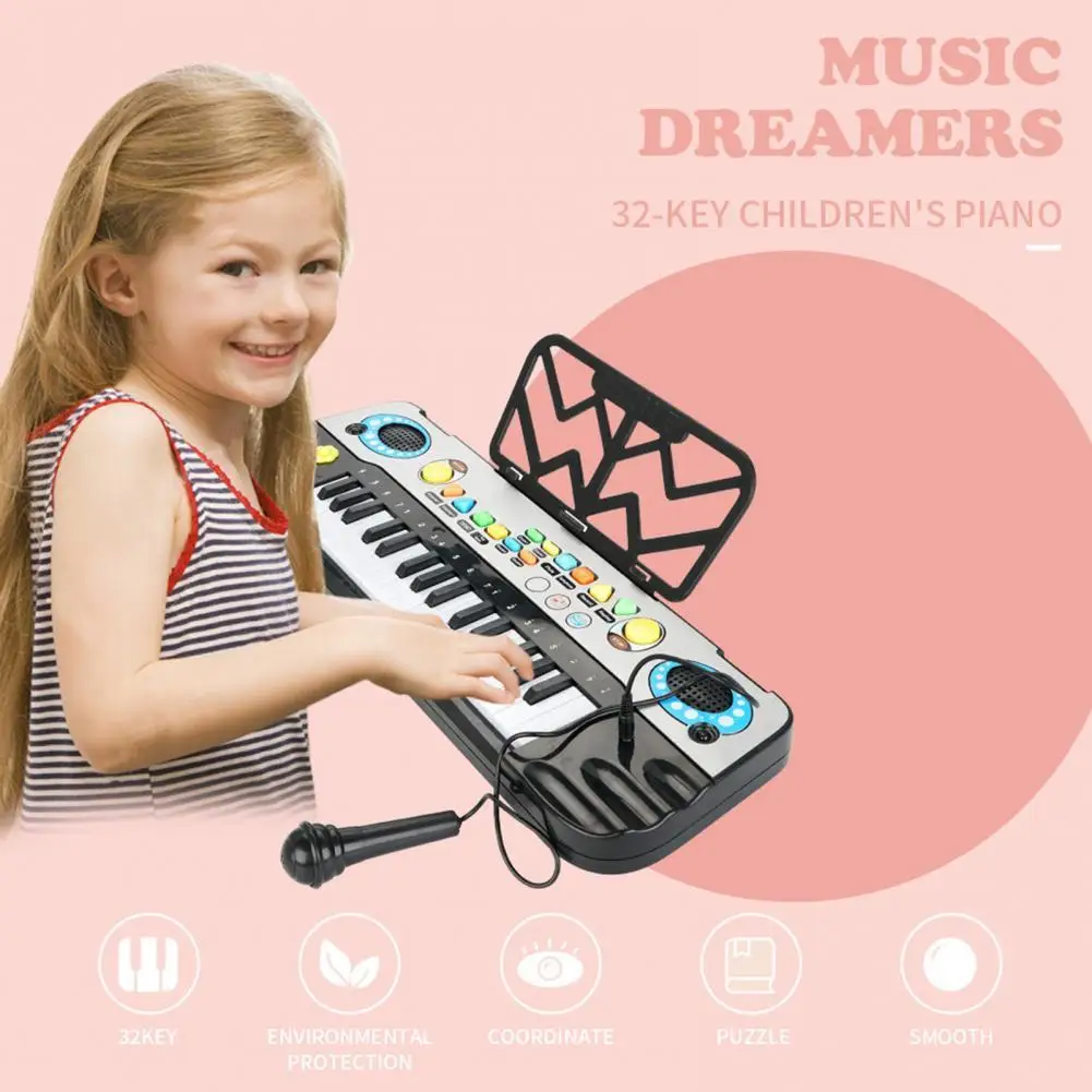

Электронное пианино 3202A, многофункциональная музыкальная электрическая клавиатура с 32 клавишами, игрушки для начинающих, подарок, музыкаль...