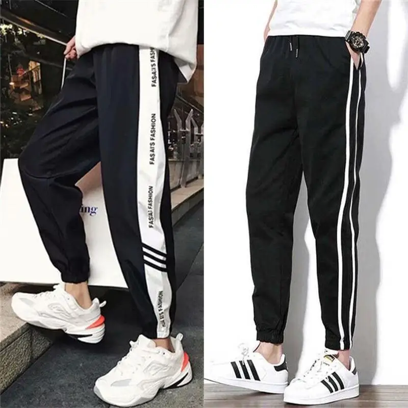 

Autumn Casual Pants Men's Korean Version Trend Student Harlan Sports Leggings Versatile Slim Fit Personality Capris
